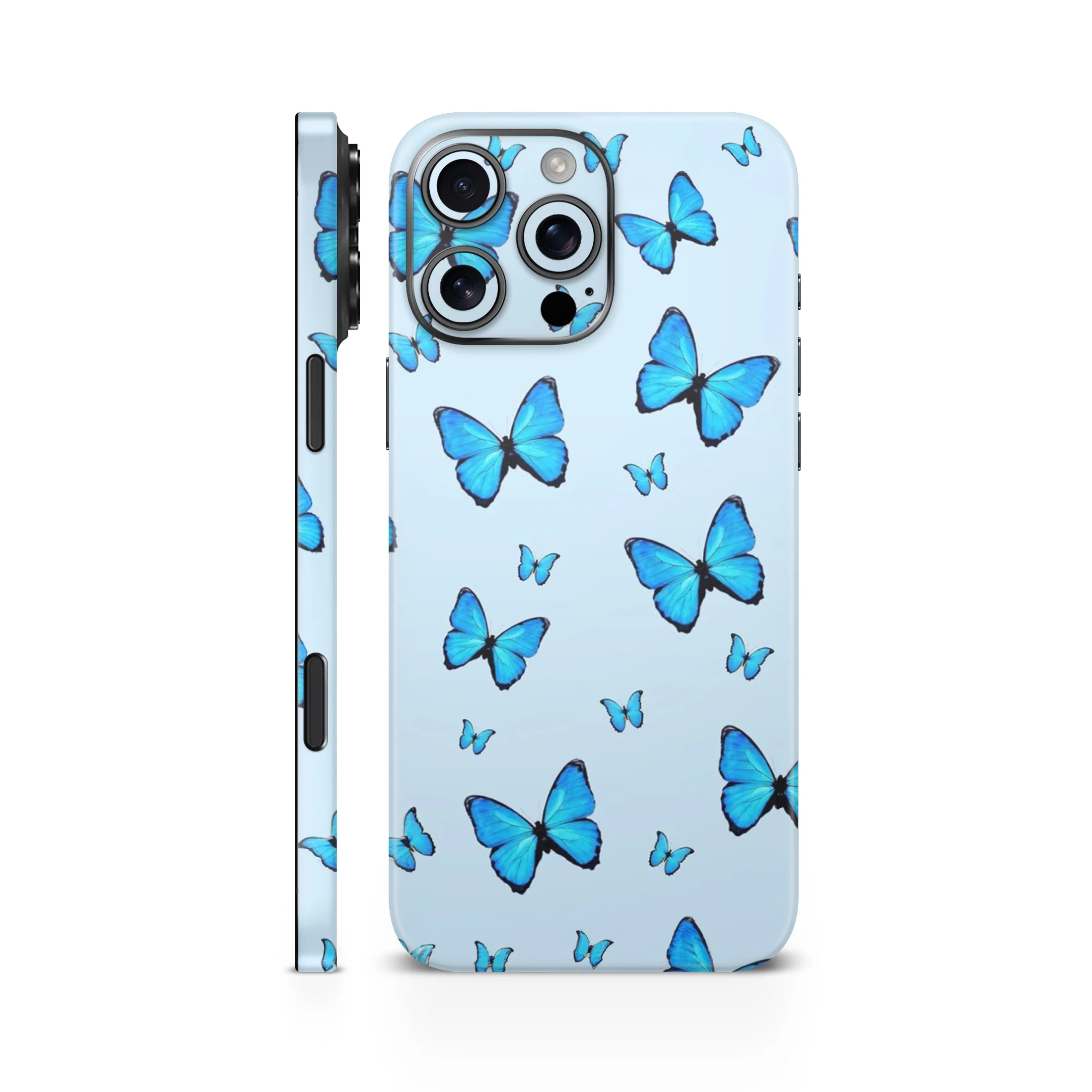 Blue Butterfly Mobile Skin
