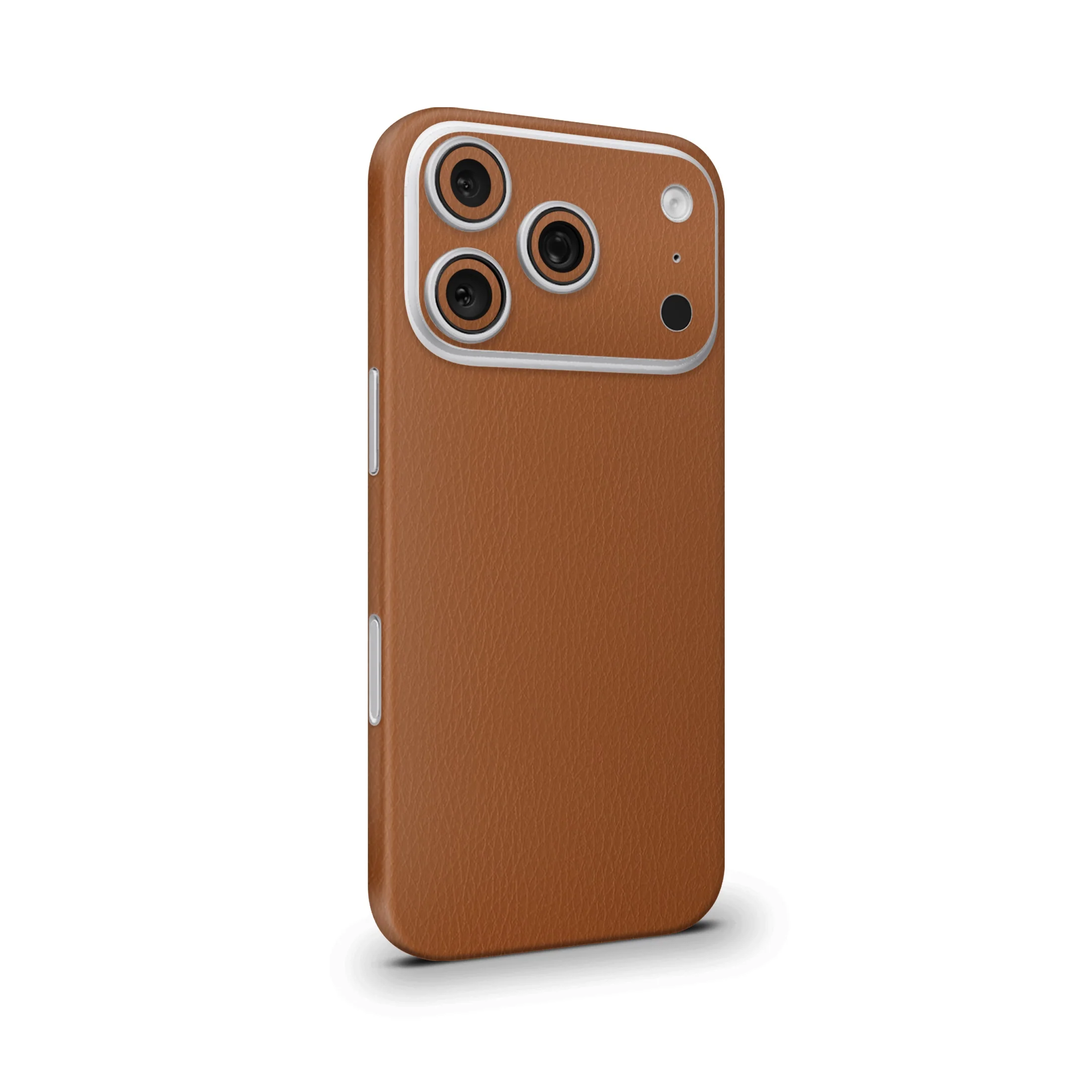 Brown Leather Mobile Skin