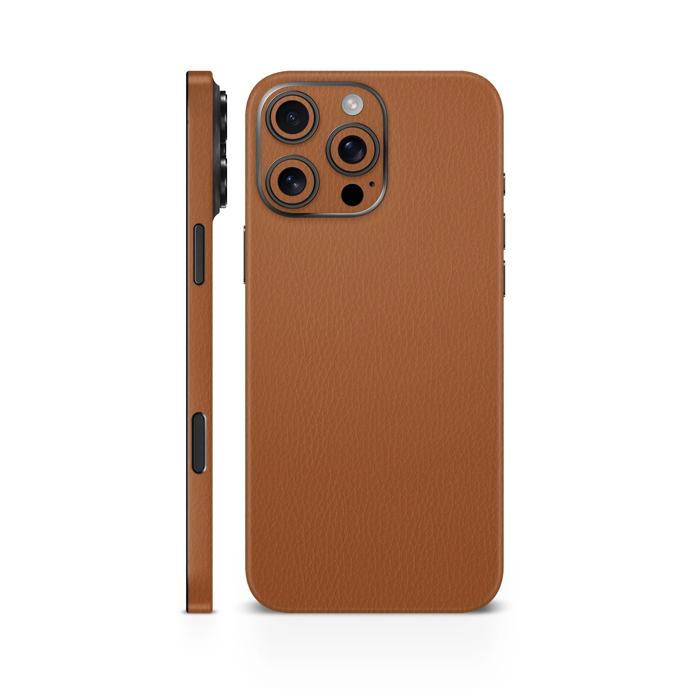 Brown Leather Mobile Skin - Image 2