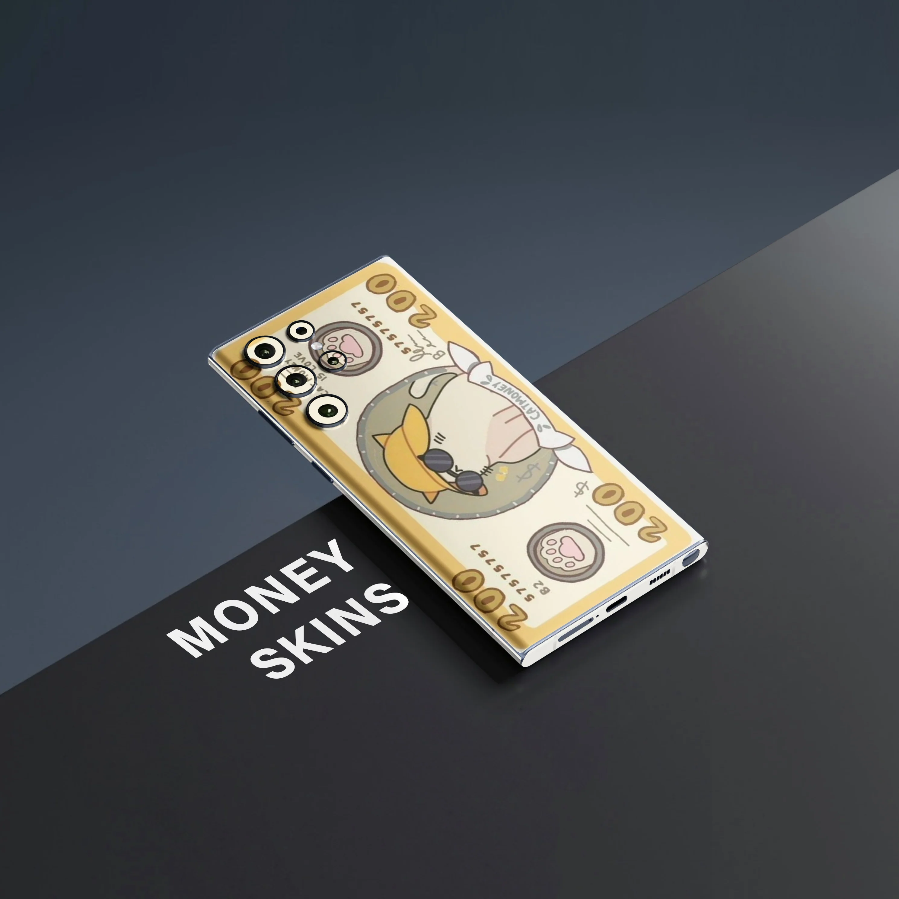 Cat Money Mobile Skin