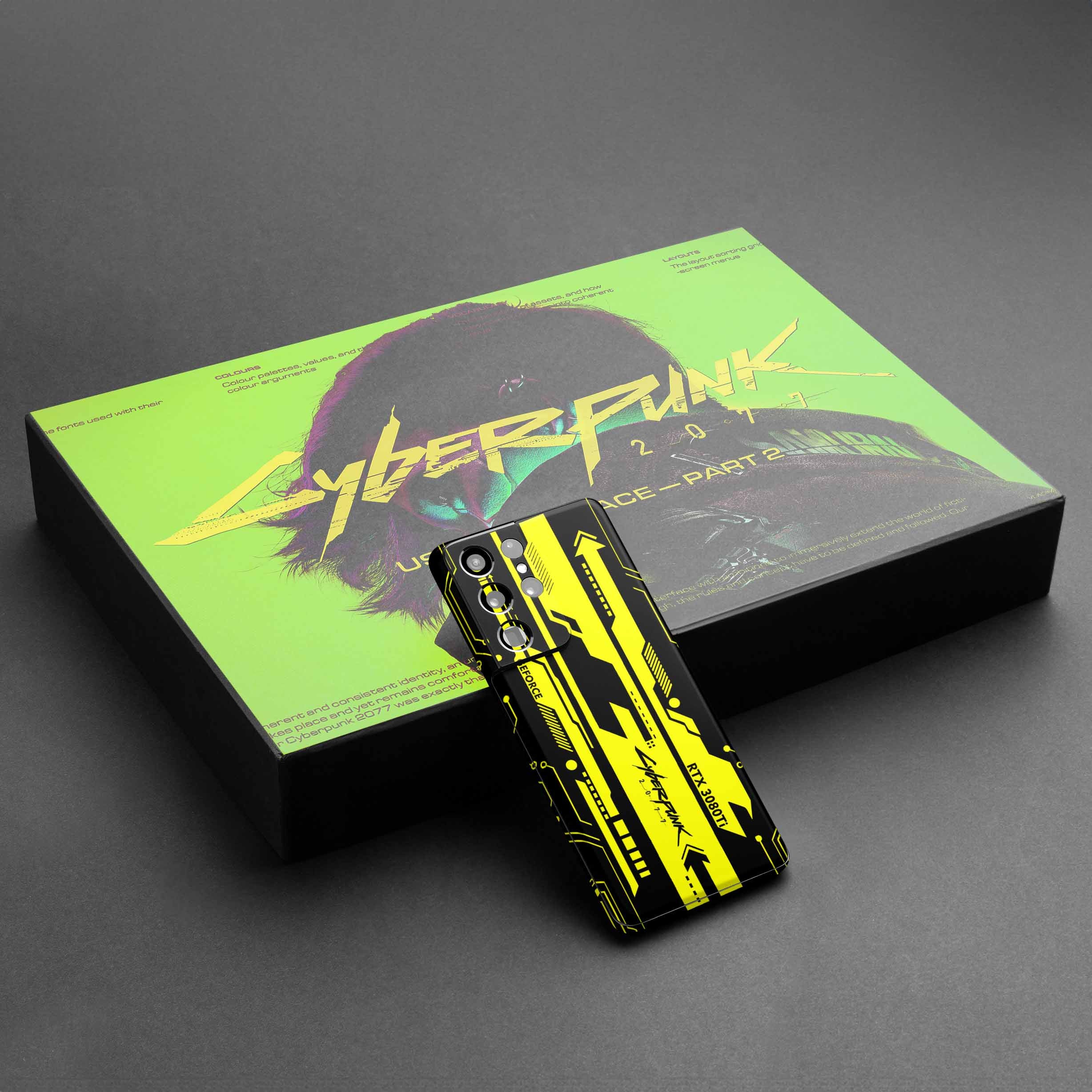 Cyberpunk V1 Black Yellow Mobile Skin