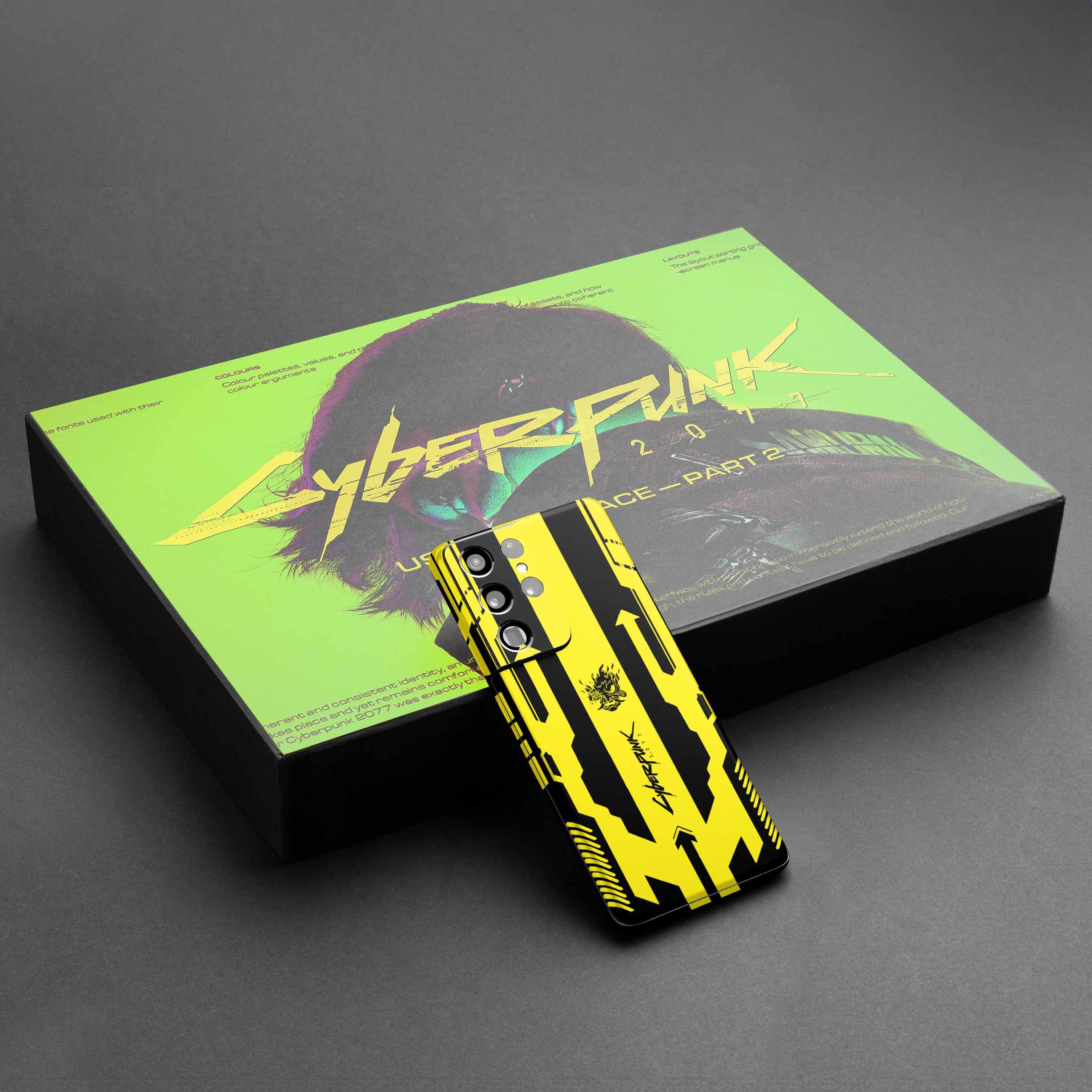 Cyberpunk V2 Black Yellow Mobile Skin