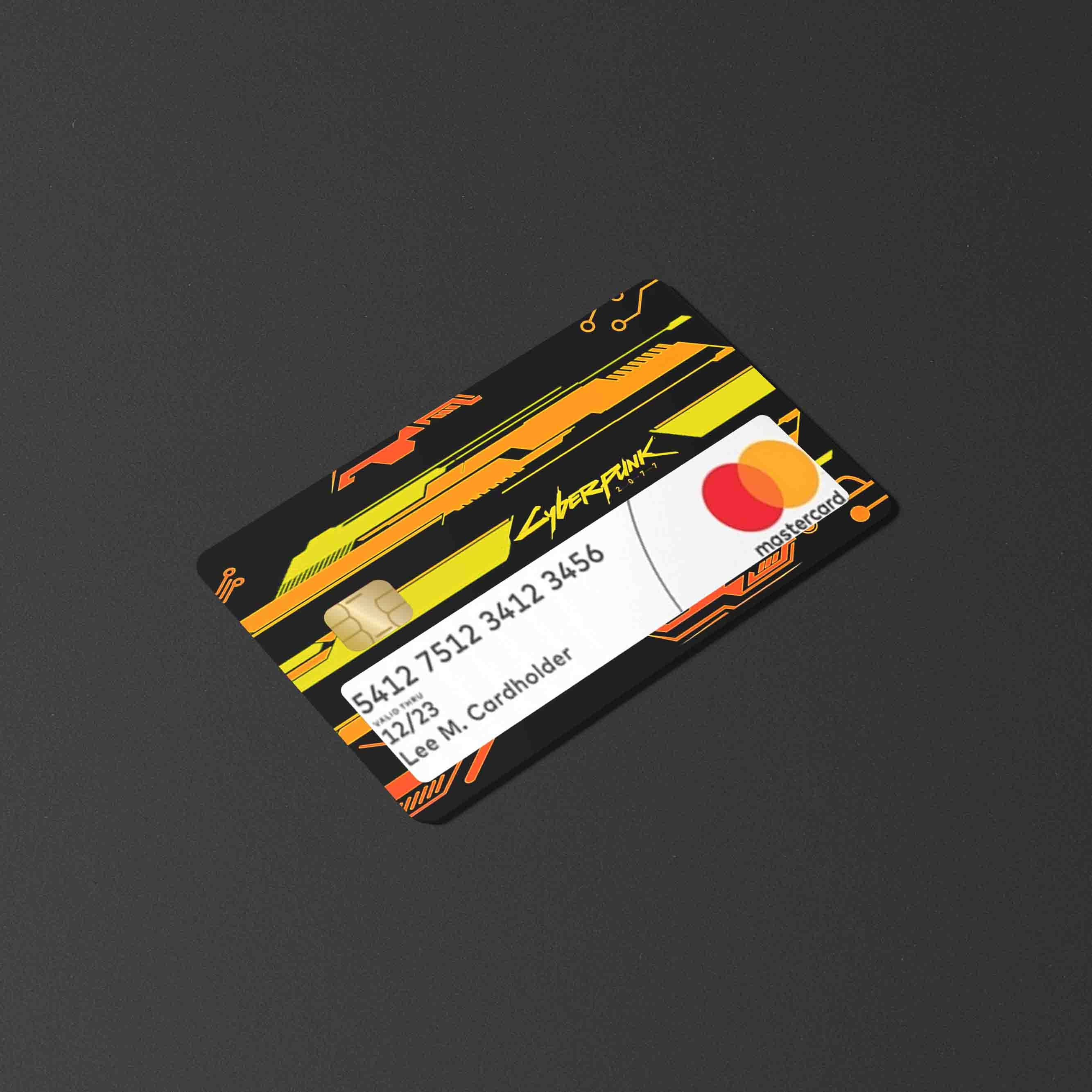 Cyberpunk V3 Orange Card Skin With Window