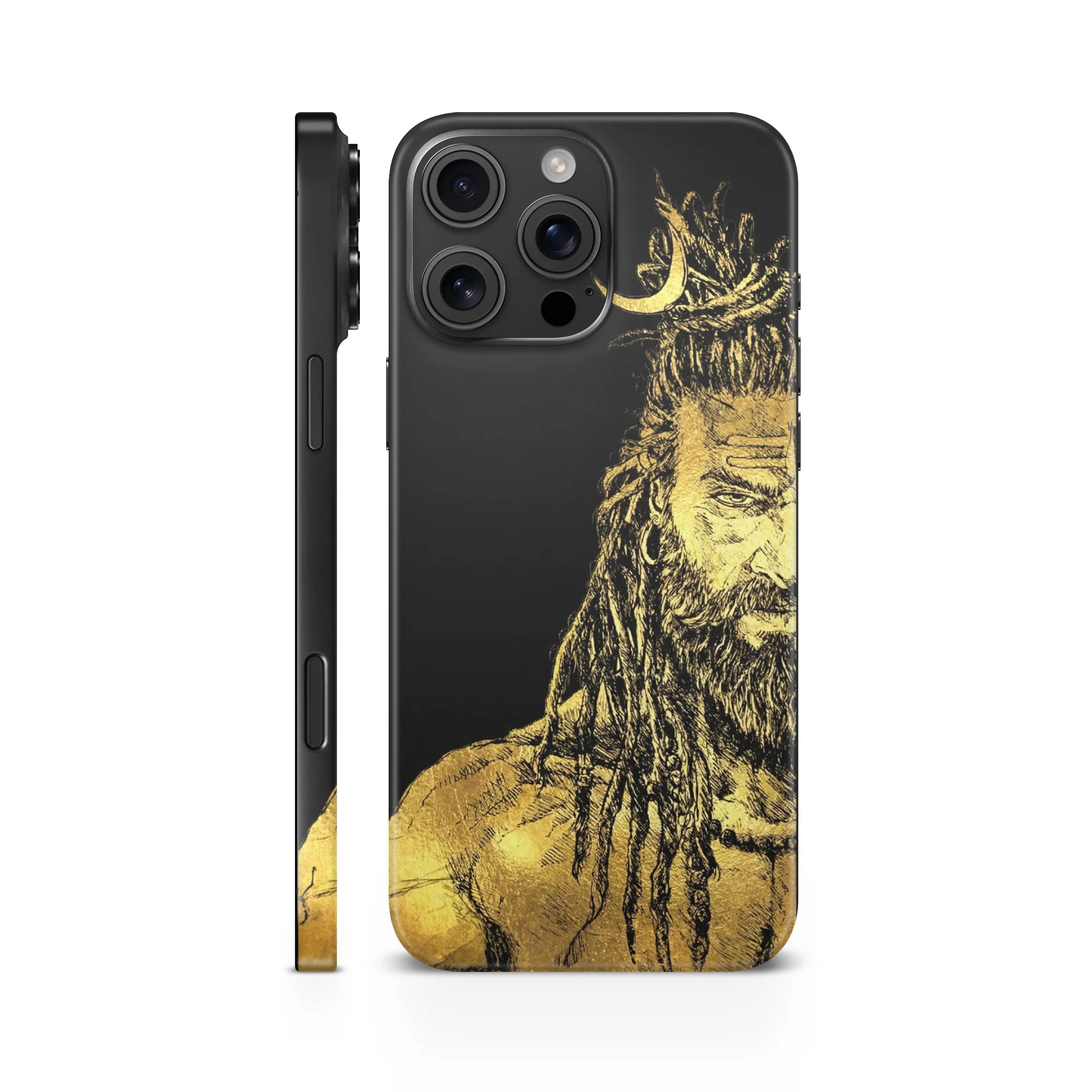 Lord Shiva Art 1 Gold Mobile Skin