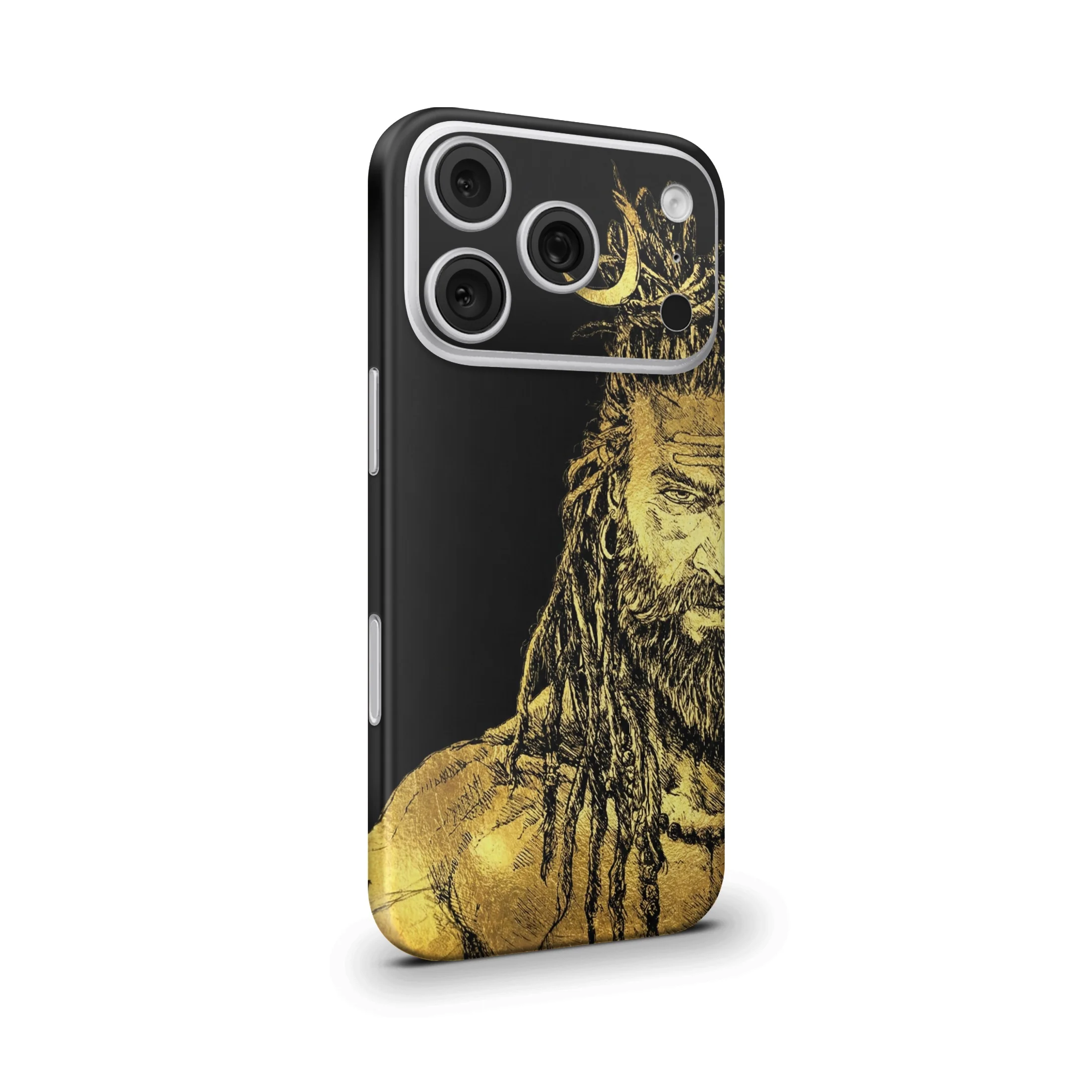 Lord Shiva Art 1 Gold Mobile Skin - Image 2