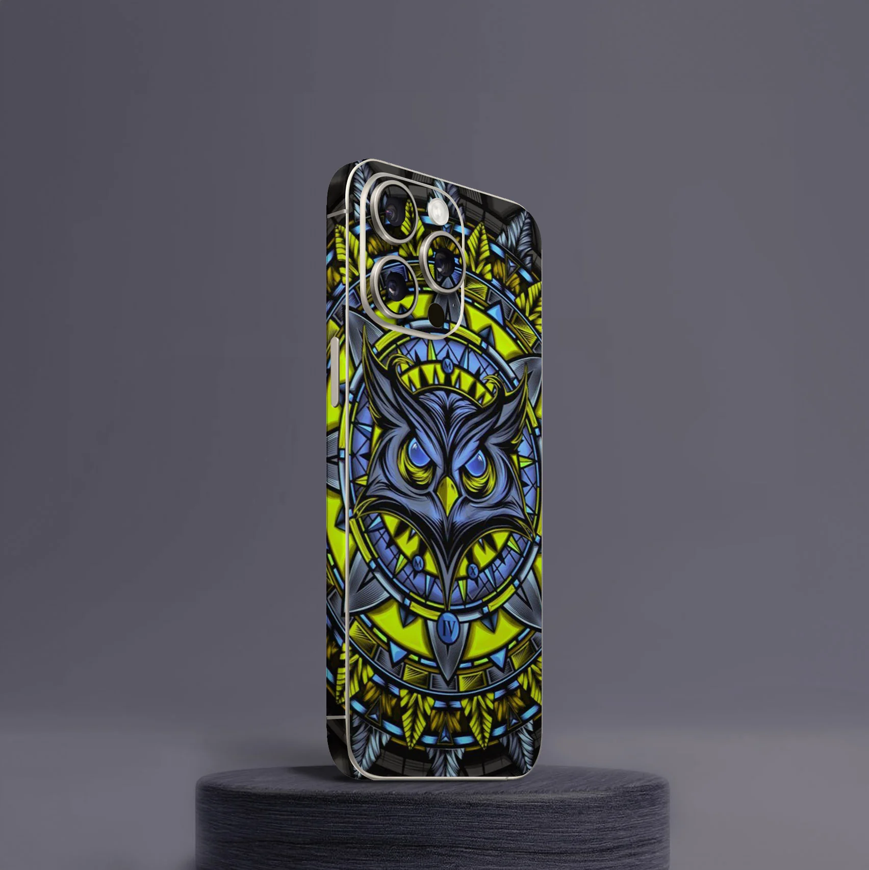 Mighty Owl Yellow Mobile Skin
