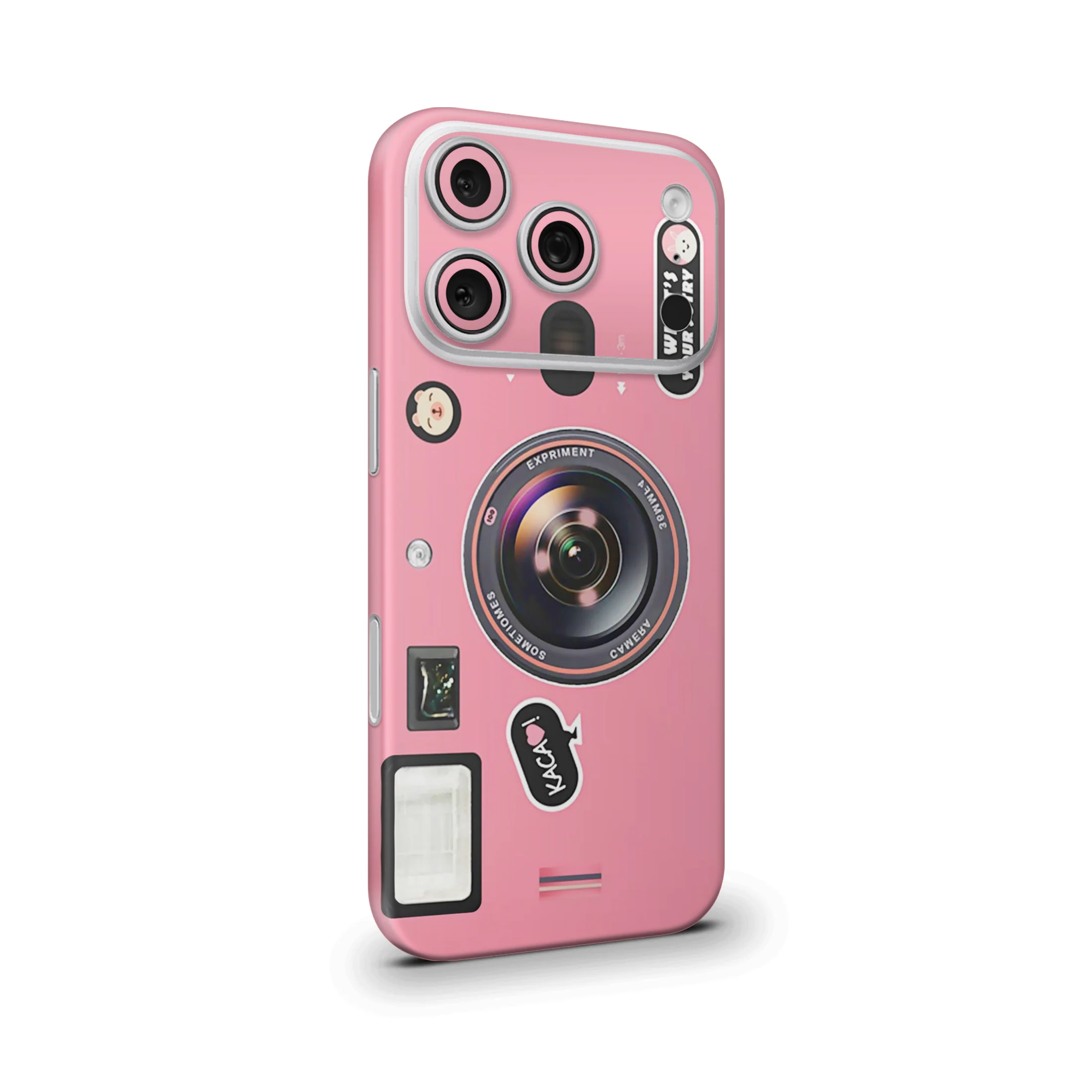 Pink Camera Mobile Skin