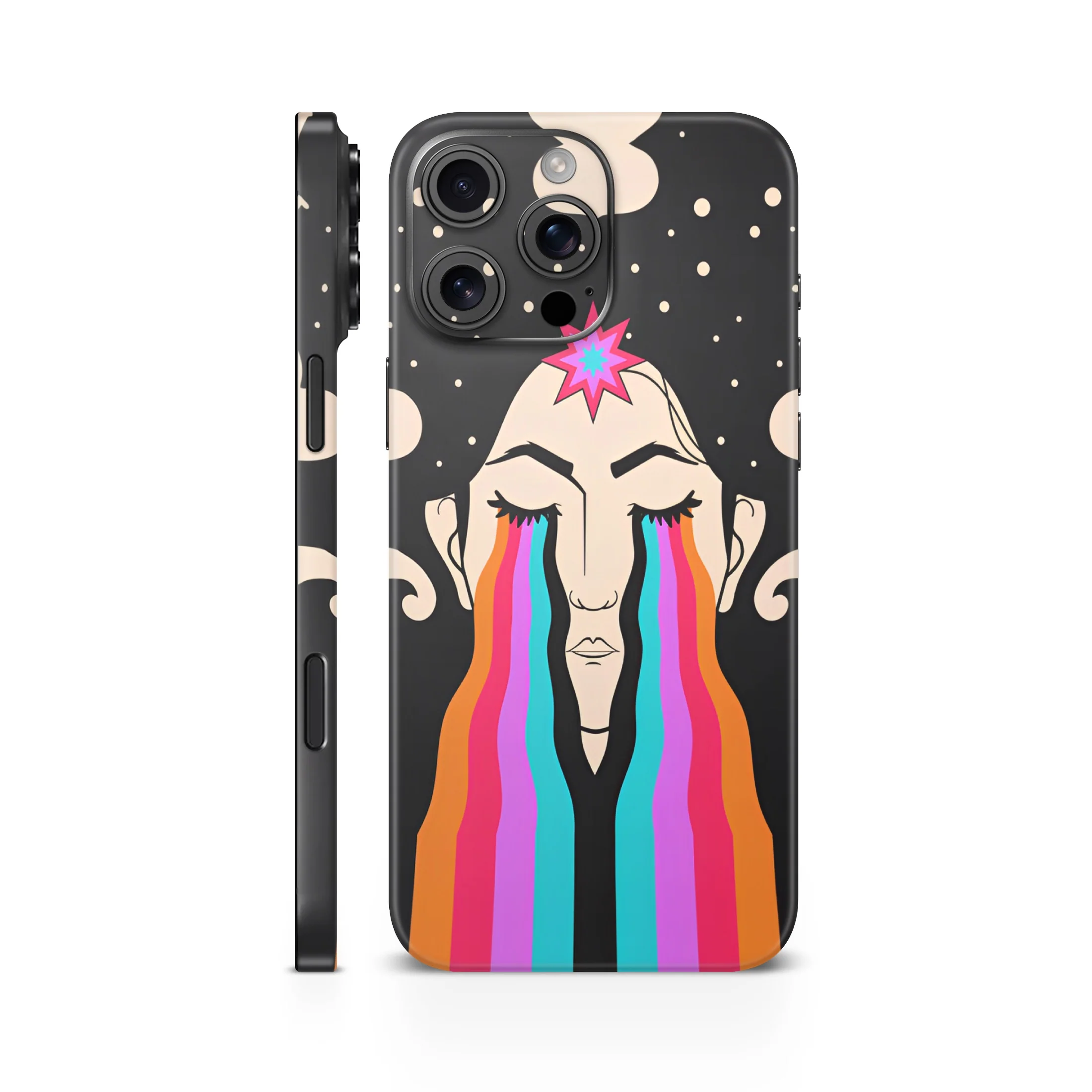 Psychedelic Girl Mobile Skin