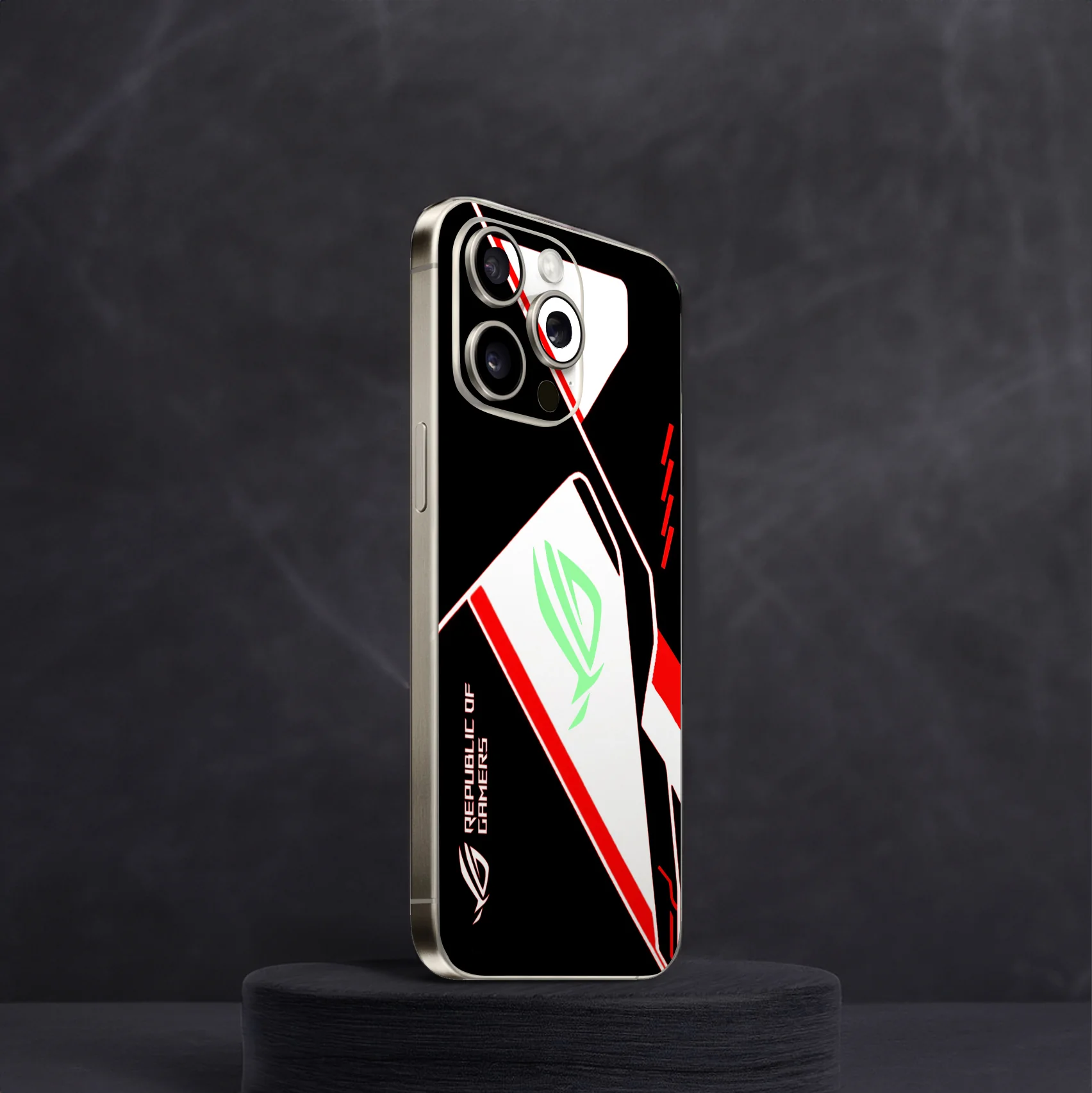ROG V2 Black Neon Mobile Skin - Image 2