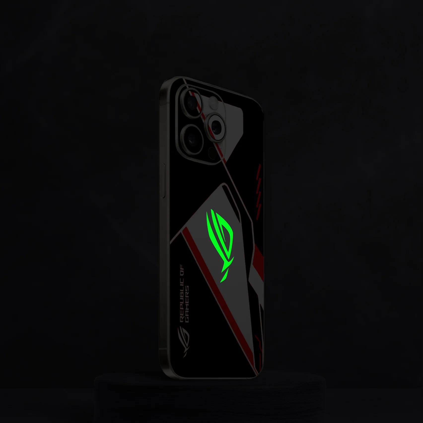 ROG V2 Black Neon Mobile Skin - Image 3