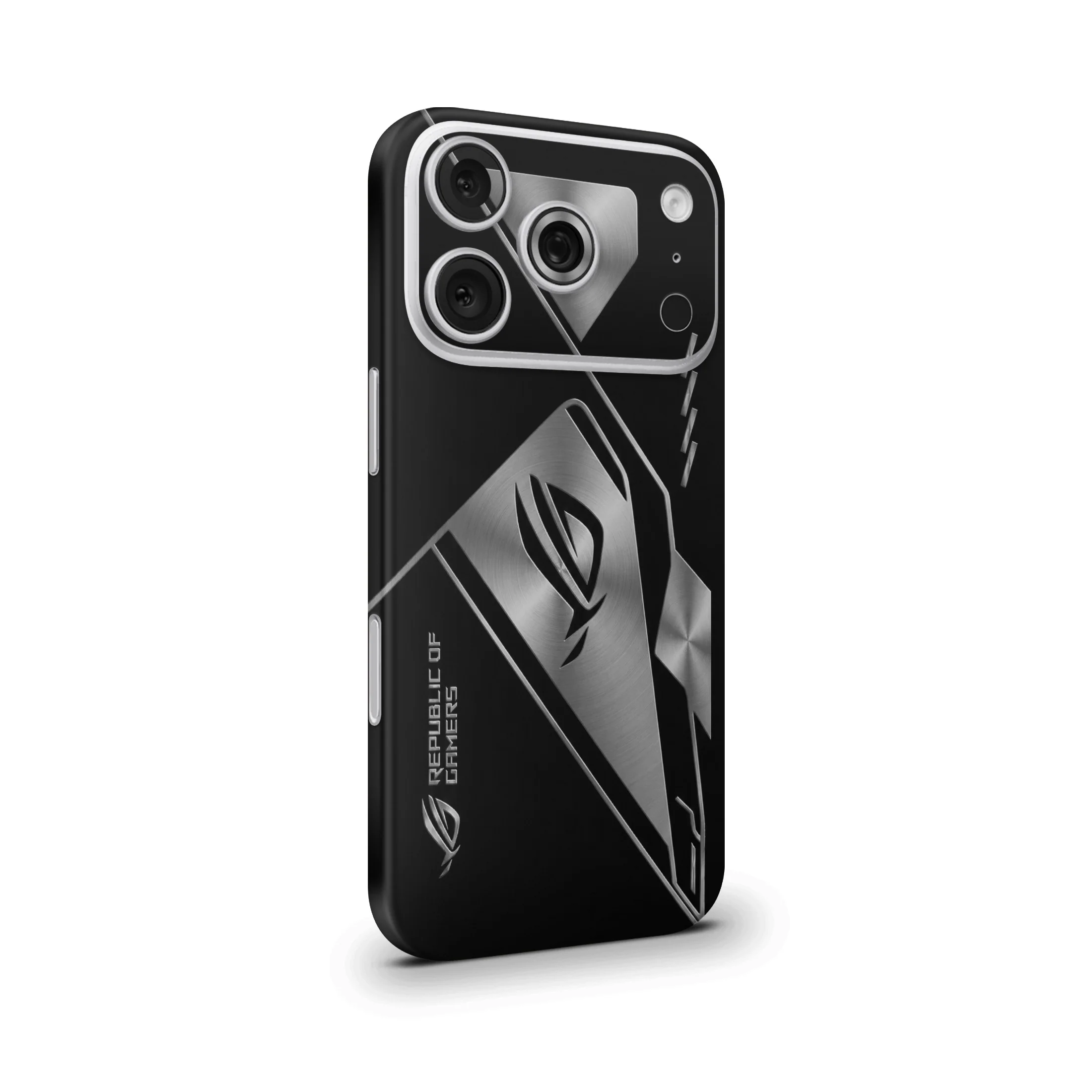 Rog V2 Silver Mobile Skin