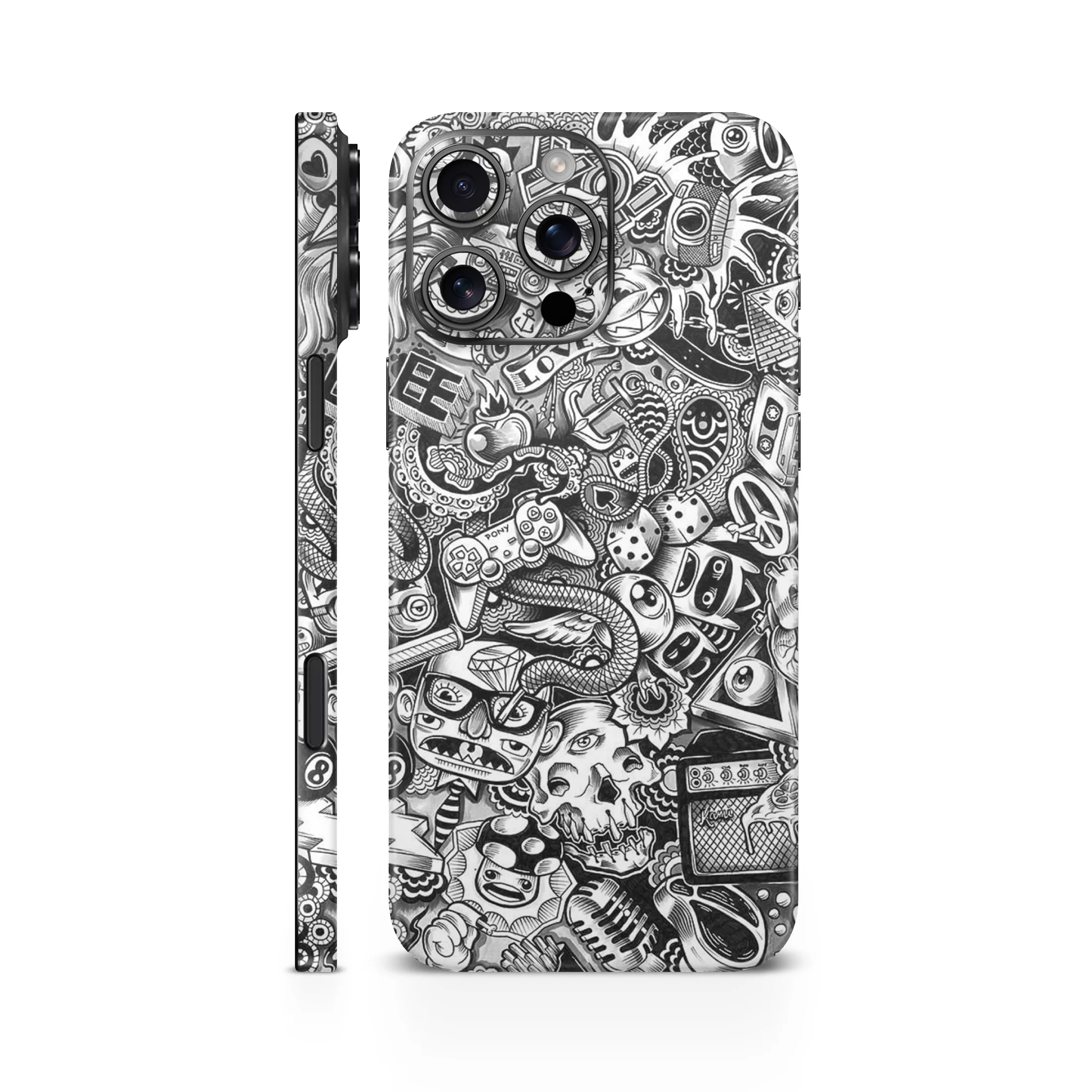 White Abstract Mobile Skin - Image 2