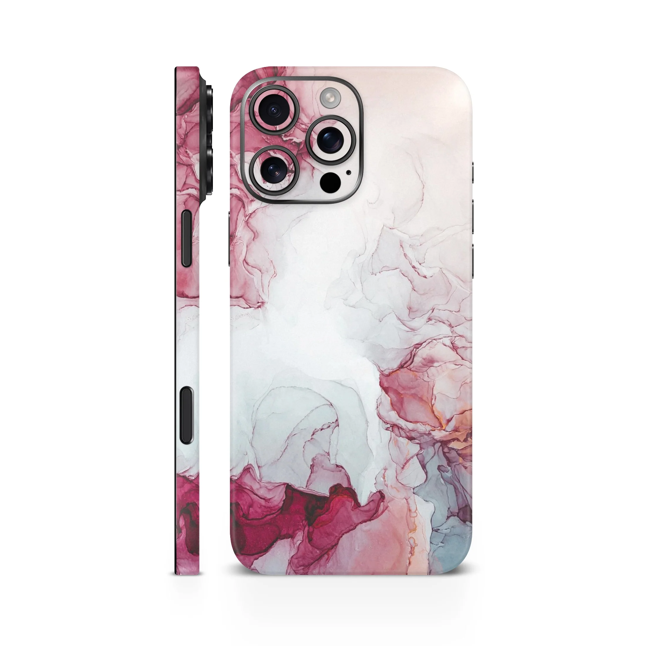 White Red Marble Mobile Skin - Image 2