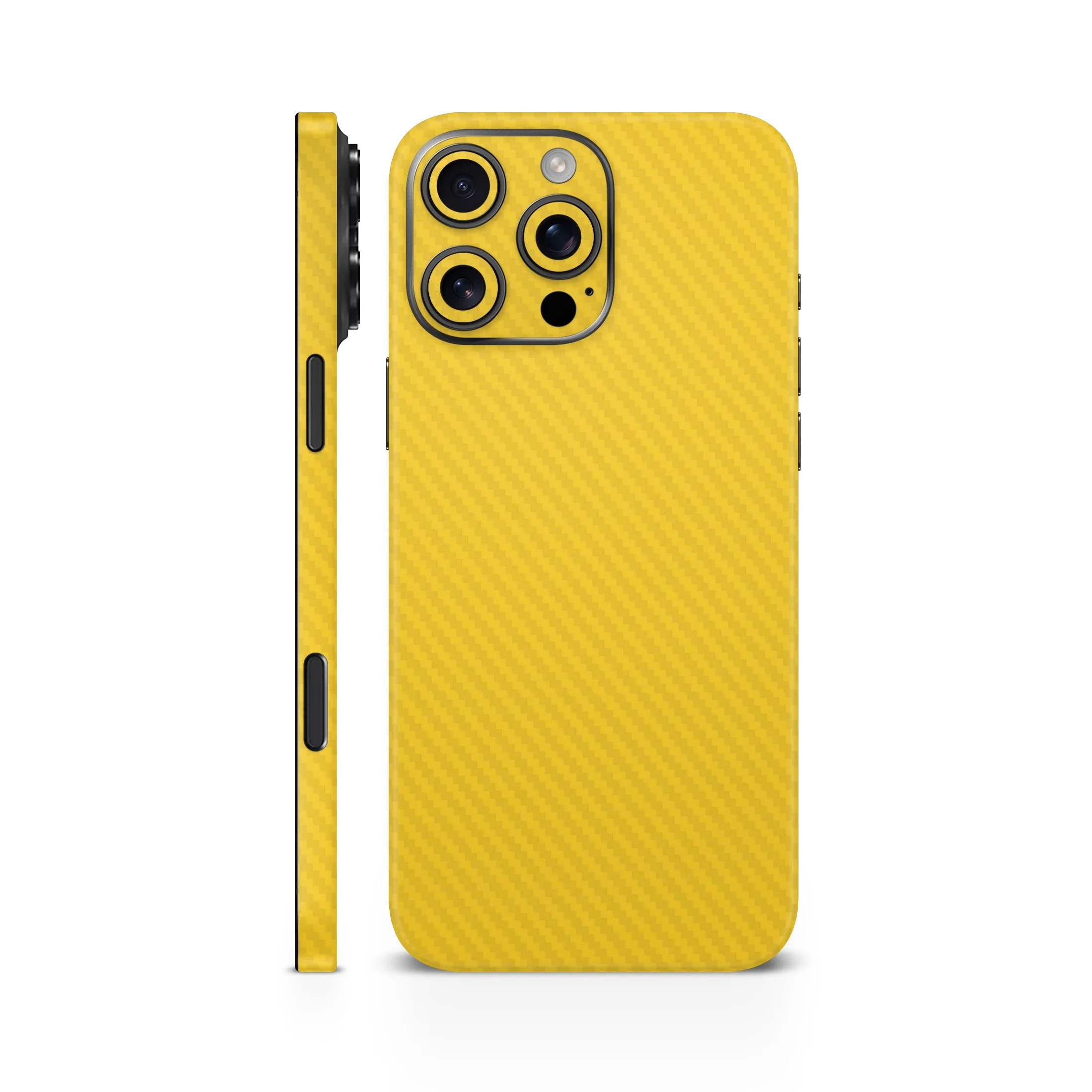 Yellow Carbon Fiber Mobile Skin - Image 2