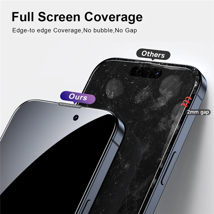 YONGPOLY HD Screen Protector Auto-Dust Removal Full Coverage Tempered Glass - Image 6