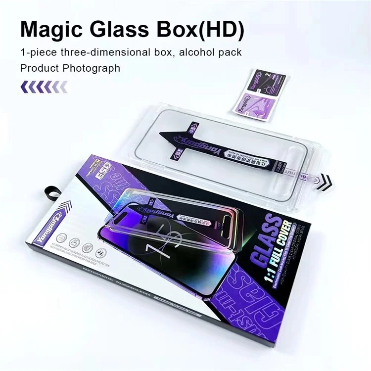 YONGPOLY HD Screen Protector Auto-Dust Removal Full Coverage Tempered Glass - Image 7